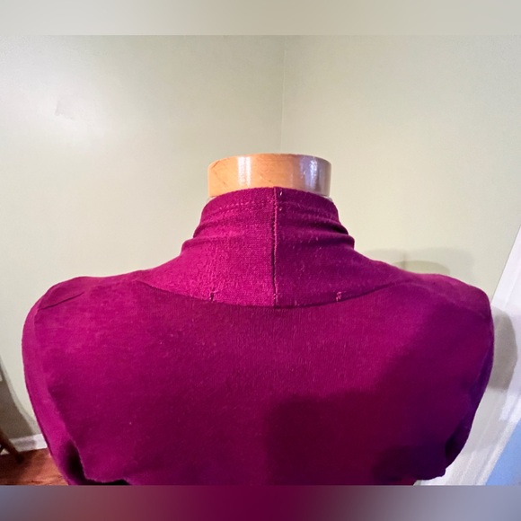 Dark magenta wrap-like cardigan - Adult Size M - Picture 6 of 16